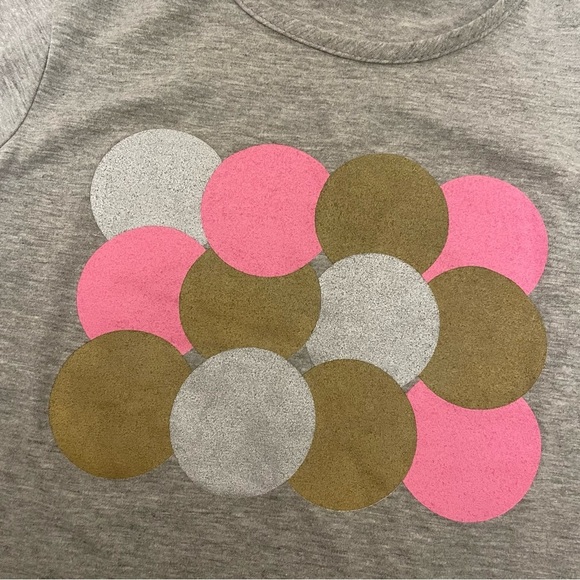 4/$25 Basic Colors Girls Three Quarter Sleeve T-Shirt Size 16 Gray Circle Design - Picture 3 of 3